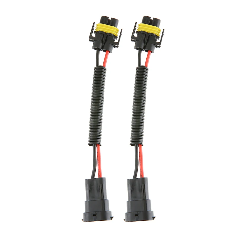 

2pcs H8 H9 H11 Extension Wire Harness Sockets Adapters Connector Plug Cable For Headlight Repair Kit