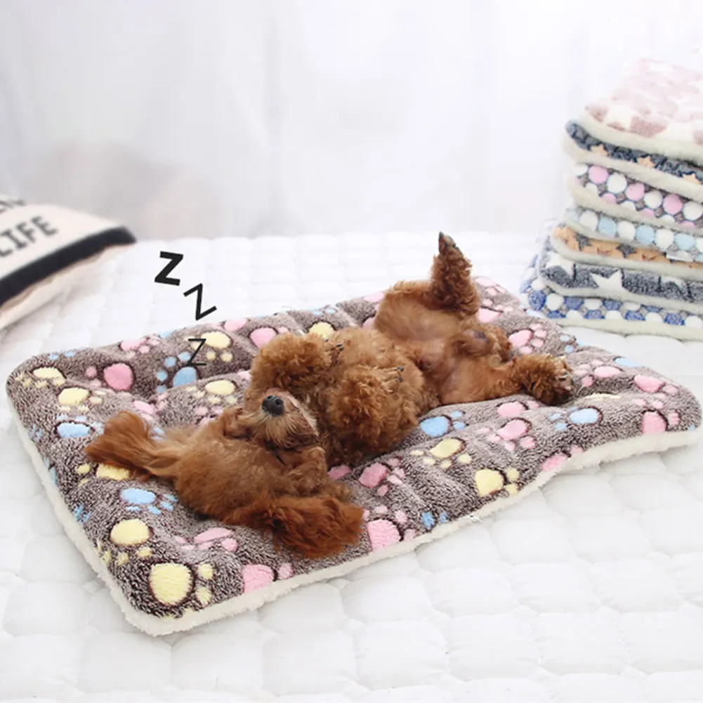 

Pet Soft Blanket Winter Dog Cat Bed Mat Warm Sleeping Mattress Small Medium Dogs Cats Coral Fleece Blanket Pet Supplies Dog Bed