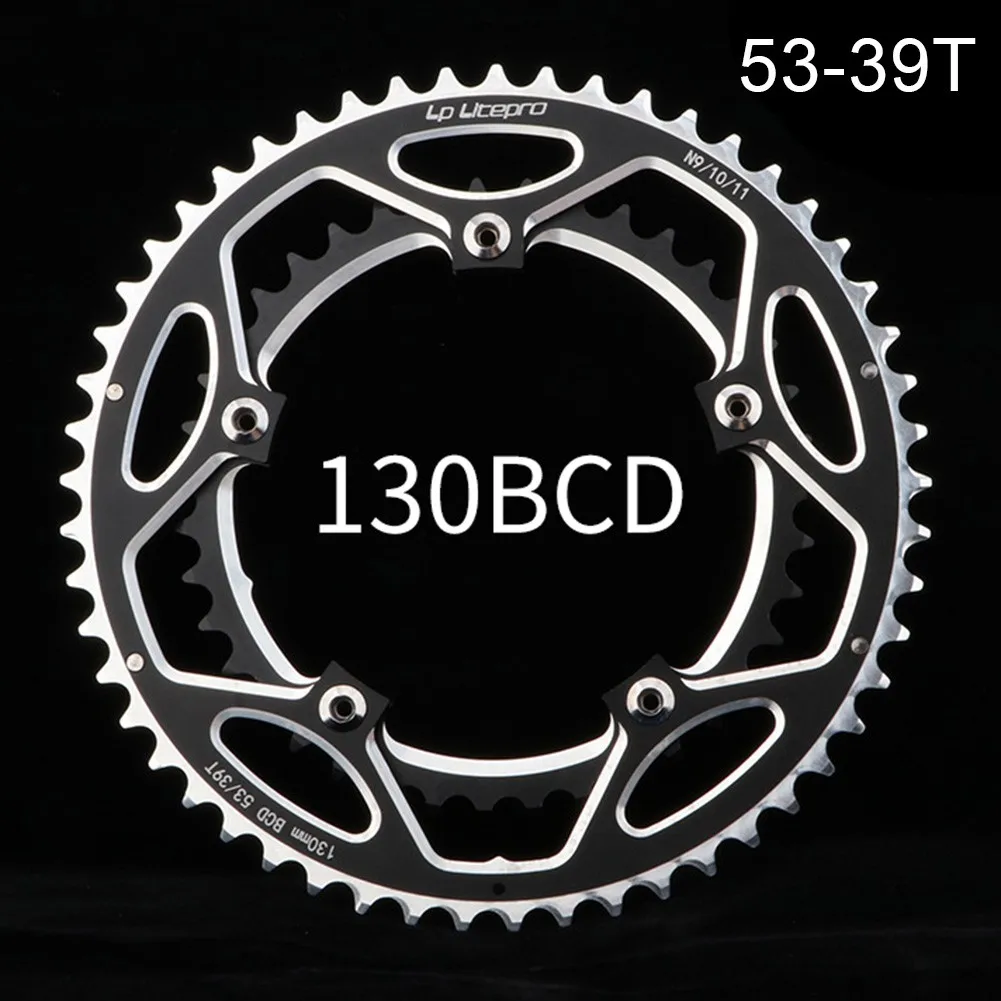 1PC Litepro Road Bike Double Disc Gear 53t-39t Folding Chain Wheel Aluminum Alloy 53-59 Teeth Cycling Accessory | Спорт и