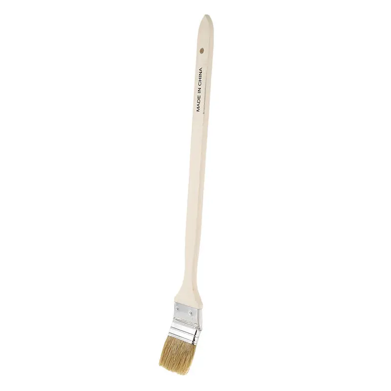 

2 inch Wide Wooden Handle Metal Ferrule Faux Bristle Head Radiator Brush