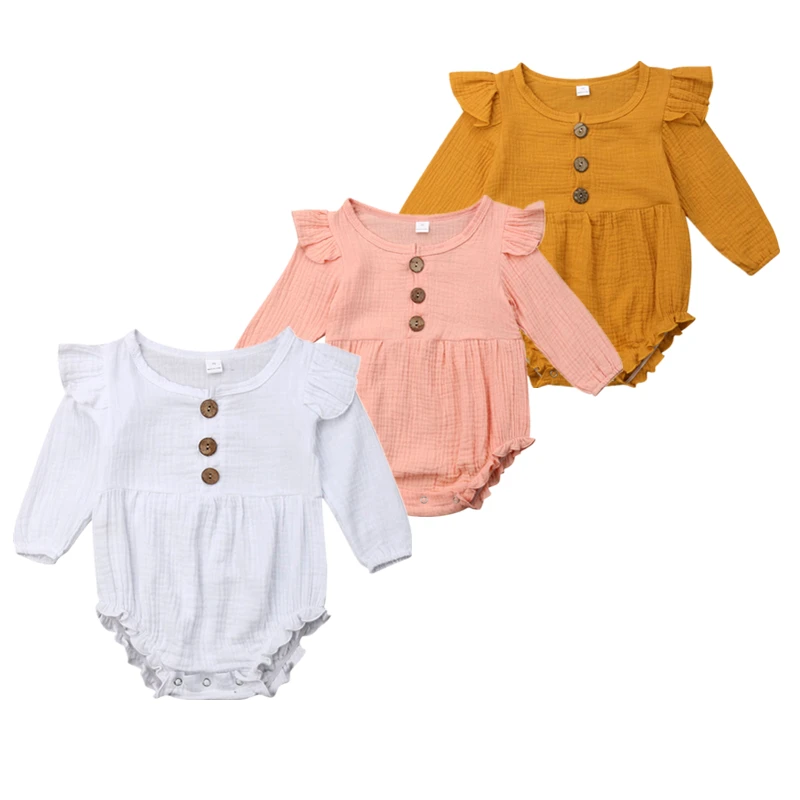 

Комбинезон с длинным рукавом для маленьких девочек, летняя одежда, 2020