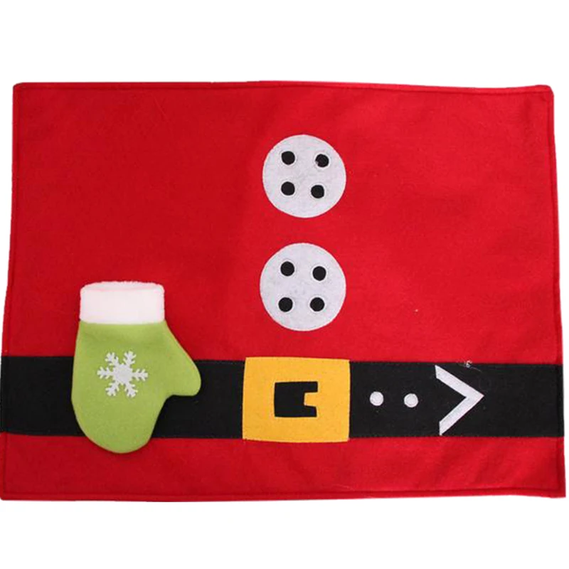 Merry Christmas Dinner Mat Red Meal Pad Placemats For Home Party Dining Table 45x34cm | Дом и сад
