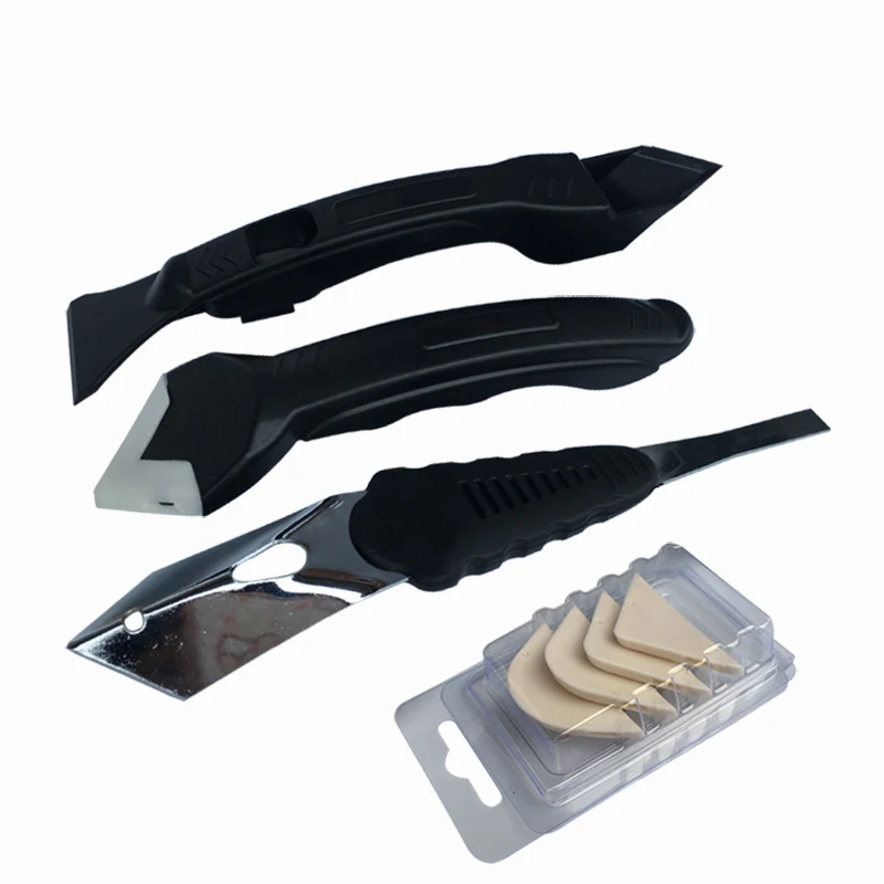 3pcs Set Silicone Scraper Caulking Grouting Tool Kitchen Window Cleaner Scrapers Sealant Finishing Cleaning Kit | Дом и сад