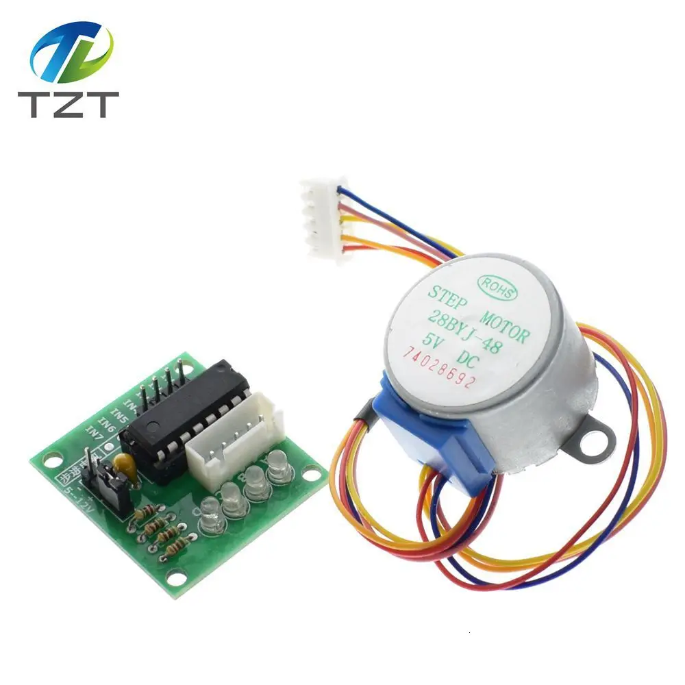 1 лот 28BYJ-48-5V 4 фазы шаговый двигатель+ плата драйвера ULN2003 для Arduino шаговый двигатель+ ULN2003 плата драйвера