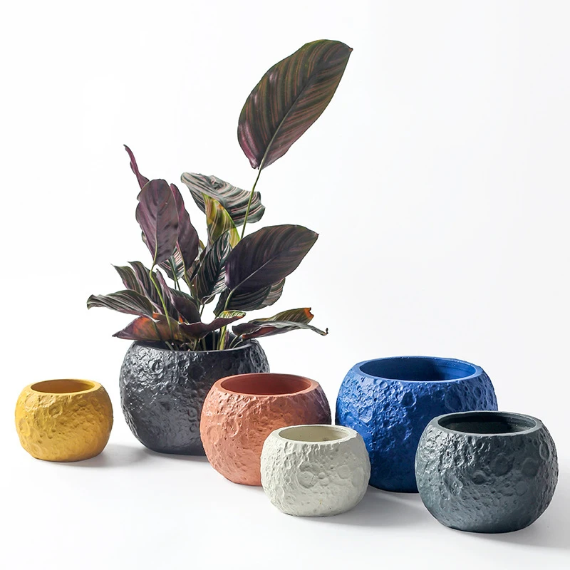 

Home Garden Decoration Modern Planet Flower Pot Green Plants Succulent Flowerpots Bonsai Furnishings Crafts Housewarming Gifts