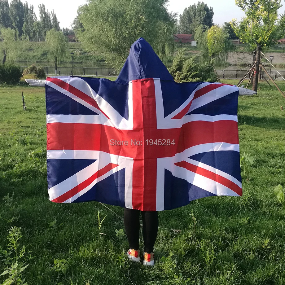 

United Kingdom Flag Cape UK Body Flag Banner 3x5ft Polyester World Country Sports Fans Flag Cape, free shipping