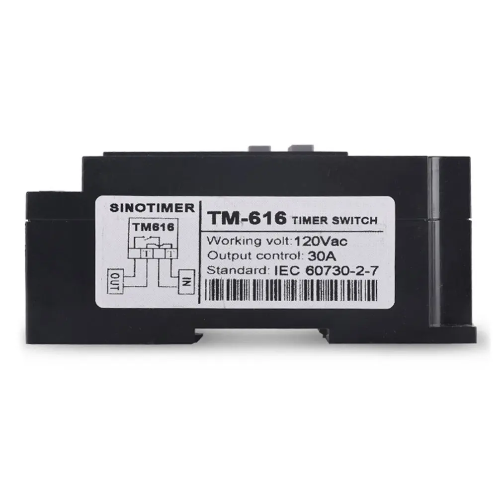 

SINOTIMER TM616 Sinotimer Digital Time Switch Weekly Programmable 30amp Relay Control Timer 220v Din Rail Mount