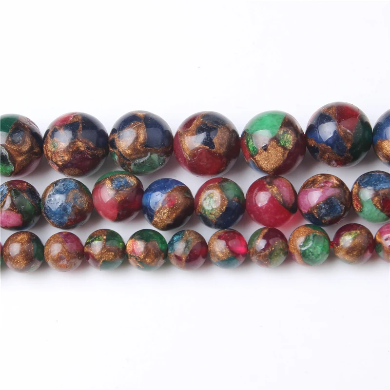 

LingXiang Fashion Natural Jewelry Jin Caishi Loose Beads 6-12mm DIY Woman Bracelet Necklace Ear Stud Accessories Series