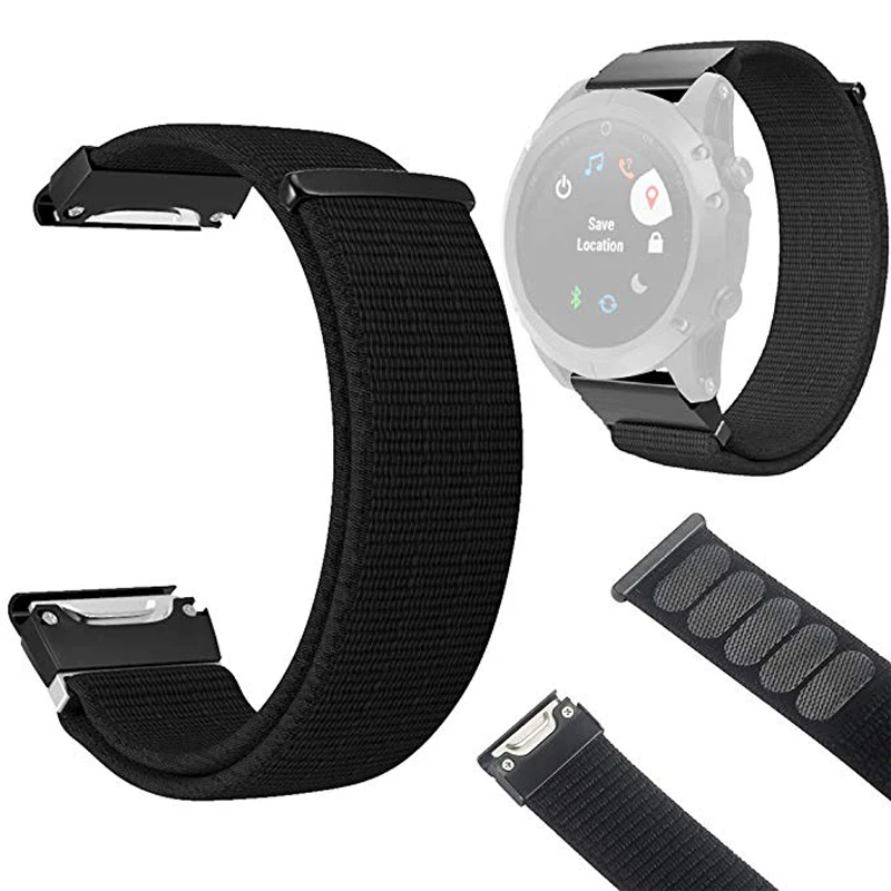 26 мм 22 мм Быстрый выпуск нейлон velcro ремешок для Garmin Fenix 3/Fenix 3 HR/Fenix 5 5X forerunner 935 ремешок для наручных часов