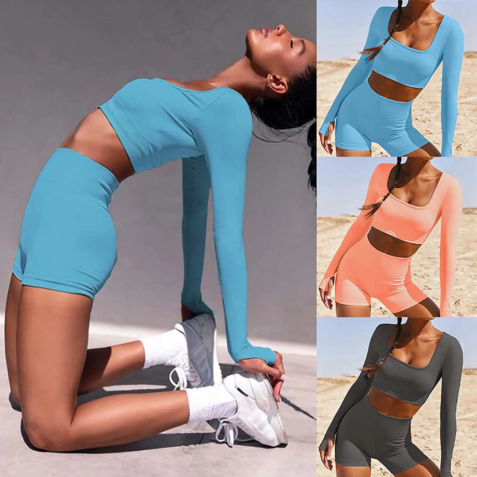 

2021 Women's Set 2 Piece Yoga Suit Workout Sport Bra High Waist Shorts Legging Outfit Yoga Sets mallas deporte mujer E2
