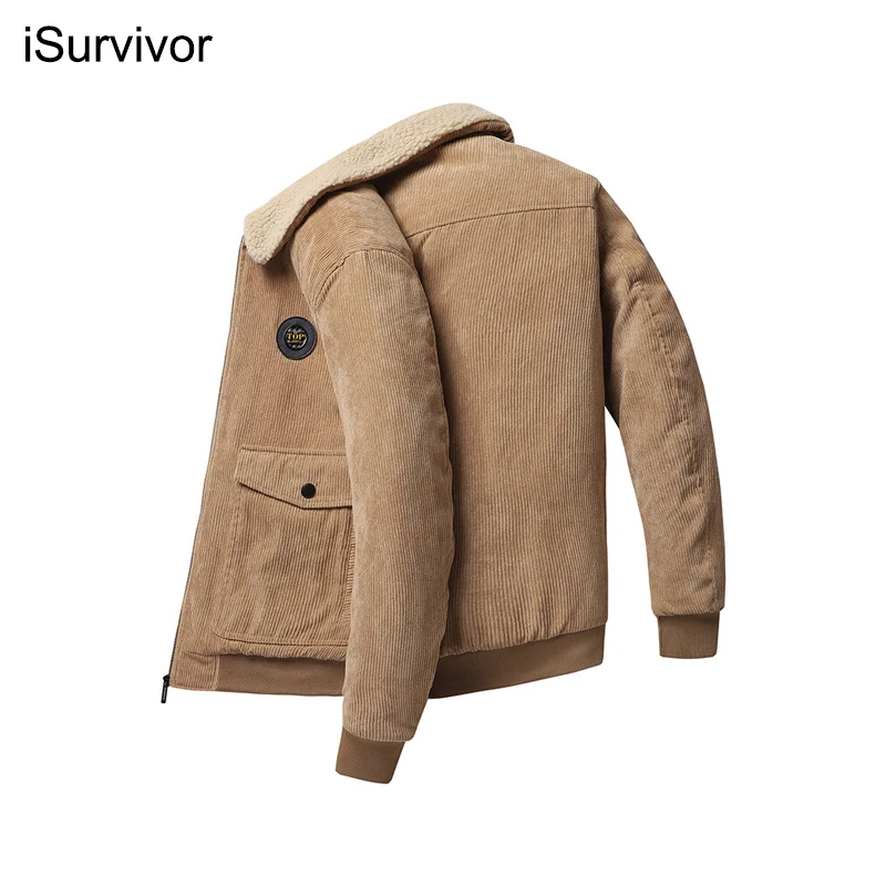 

Мужская Зимняя Новая повседневная классическая теплая Толстая флисовая парка, куртка, Мужская Осенняя модная ветрозащитная парка с карманами, мужская модель