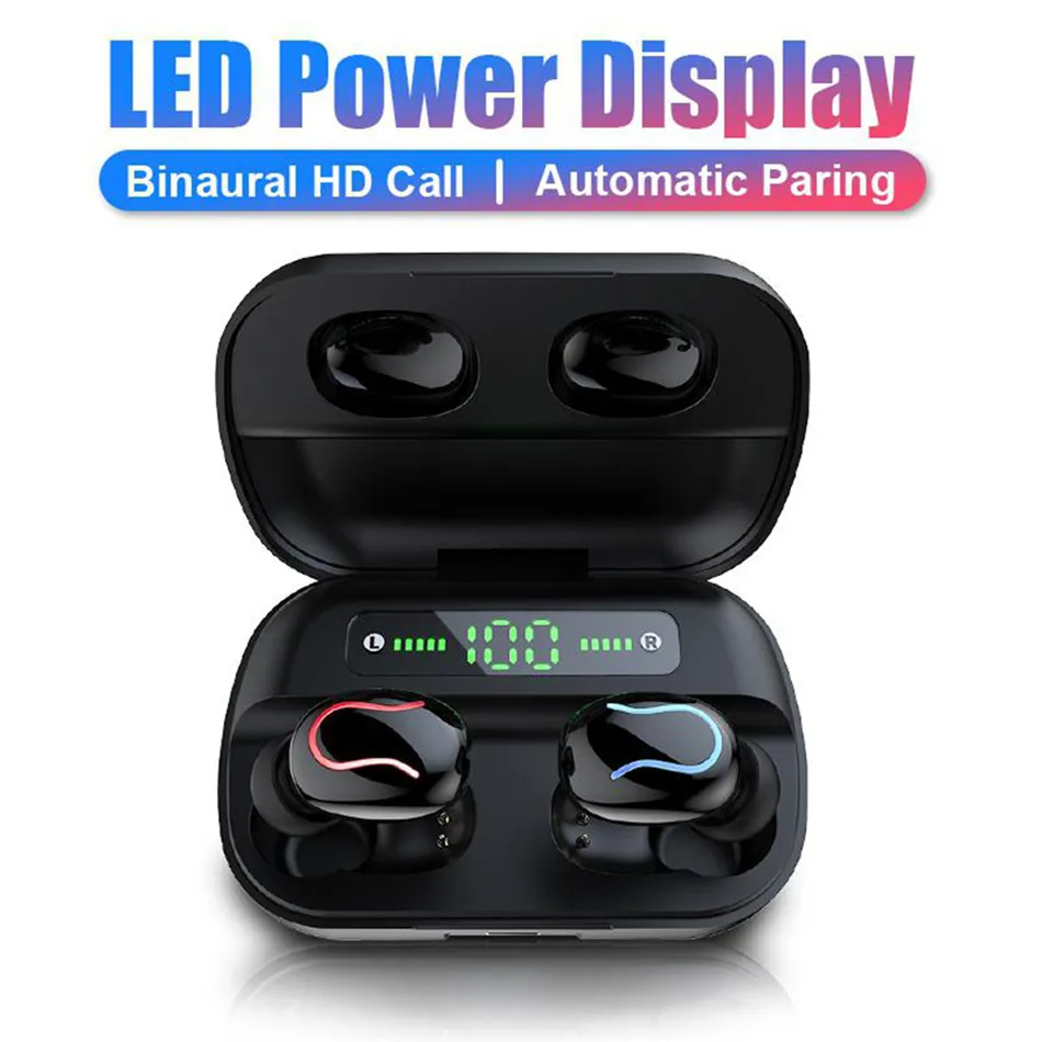 

Q82 Led Беспроводной Bluetooth 5,0 наушники-вкладыши TWS с Хэндс фри, музыкальные стерео Bluetooth наушники Fone de ouvido с микрофоном зарядки Cas мини вкладыши