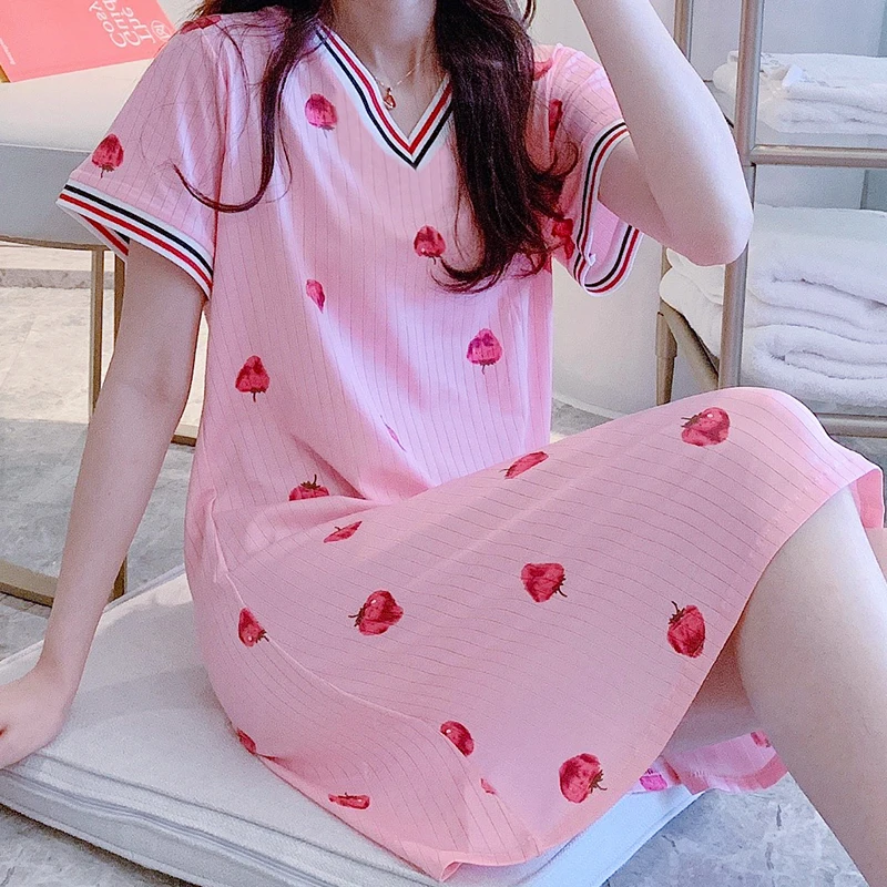 Халаты женская одежда для сна летняя домашняя Свободная Повседневная дышащая с