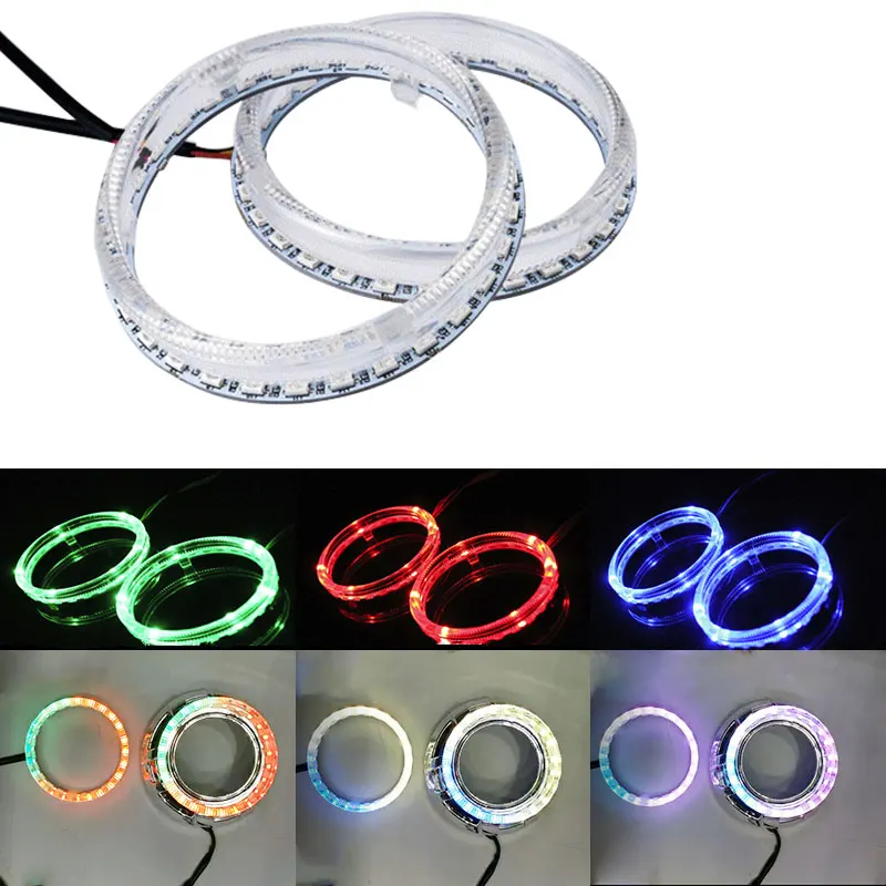 2шт 3 0 дюймов проектор rgb подсветка линзы светодиодный глаза ангела несколько