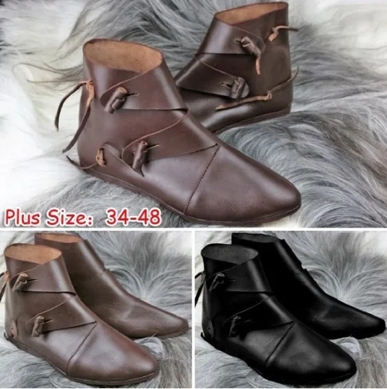 Мужские кожаные ботинки Cosplaydiy средневековые ботильоны для женщин среднего