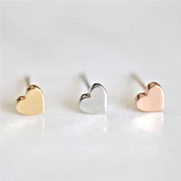 yl 316l stainless steel small love heart stud earrings for unisex men women 2020 trend cute piercing jewelry gifts basic design
