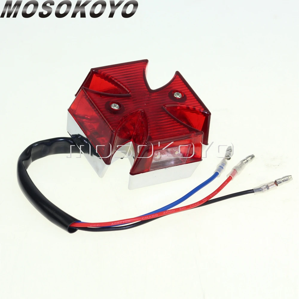 Maltese Cross Custom Chopper стоп сигнал светодиодный 12 в тормозной задний фонарь с