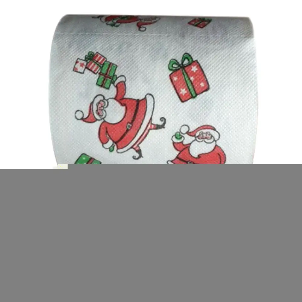 Рождественский рулон туалетной бумаги без загрязнения Санта Клаус узор