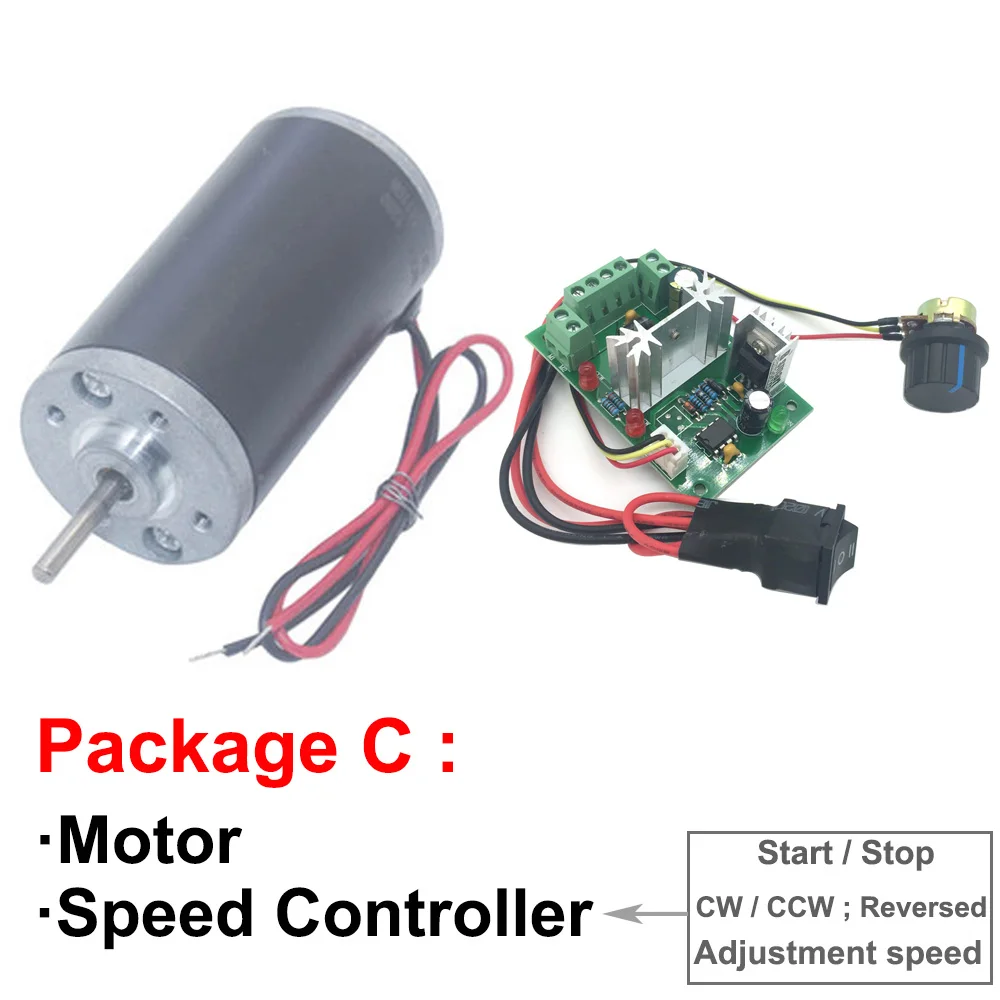 Высокоскоростной двигатель высокой мощности с постоянным магнитом 12 В 24