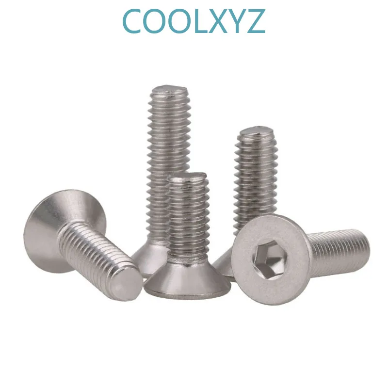 

Countersunk Head Hexagon Socket Bolt KM DIN7991 304 Stainless Steel Hex Socket Flat Head Machine Screws M2M3M4M5 10PCS