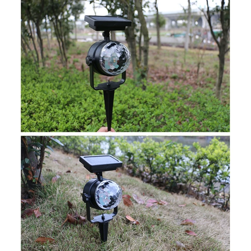 

Outdoor Solar Garden Disco Ball Party Lights Portable Rotating Strobe Light Energy-saving Pathway Landscape Lighting