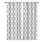 Марокканская белая и черная занавеска для комнаты, занавеска на окна, освещение для ванной, спальни, уличная ткань с принтом, Детские занавески, панели