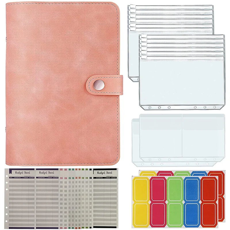 

29PCS A6 Budget Planner Organizer Budget Binder with Cash Envelopes,Money Saving Binder with Pouches