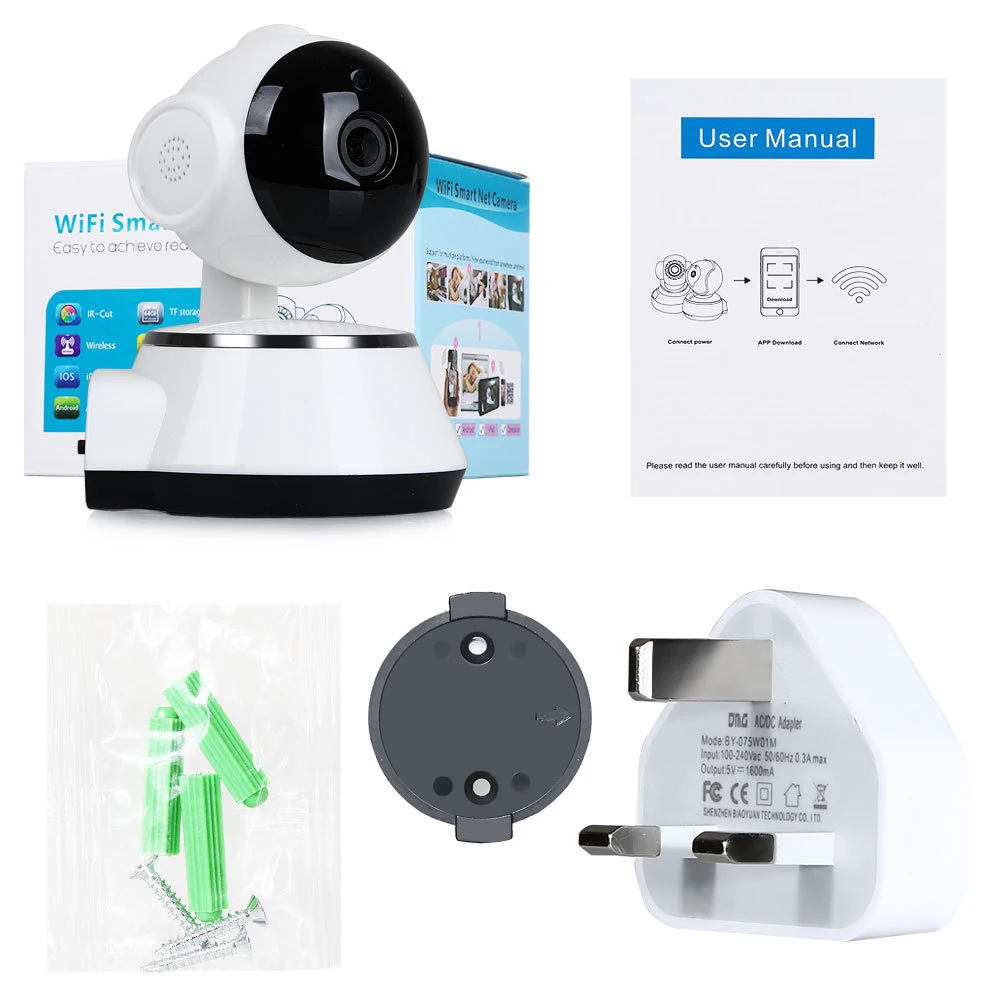 720P Мини панорамирование наклона сети домашнего видеонаблюдения IP камера ИК