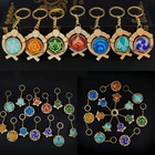 Брелок Game Genshin Impact Vision Lnazuma Ganyu Keqing Wendi Xiao, светящийся, 7 элементов, оружие, глаз оригинального Бога