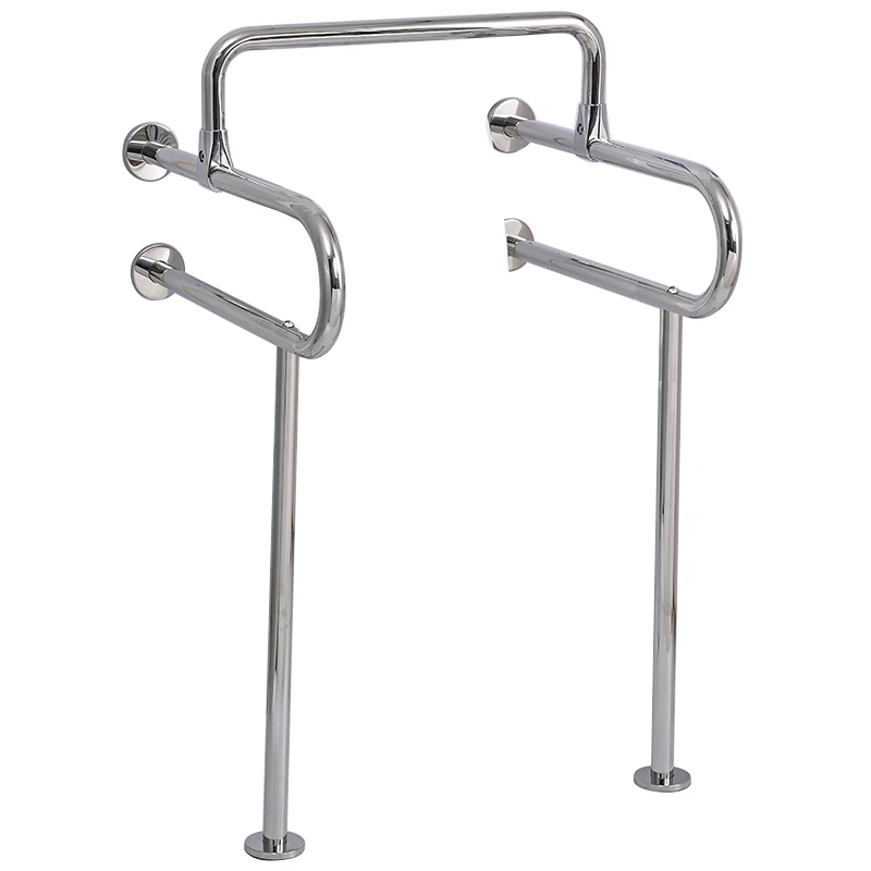 

Safety Rails 304 Stainless Steel Anti-slip Bathroom Toilet Handrails Safety Urinal Toilet Handrail for Elders Pregnant