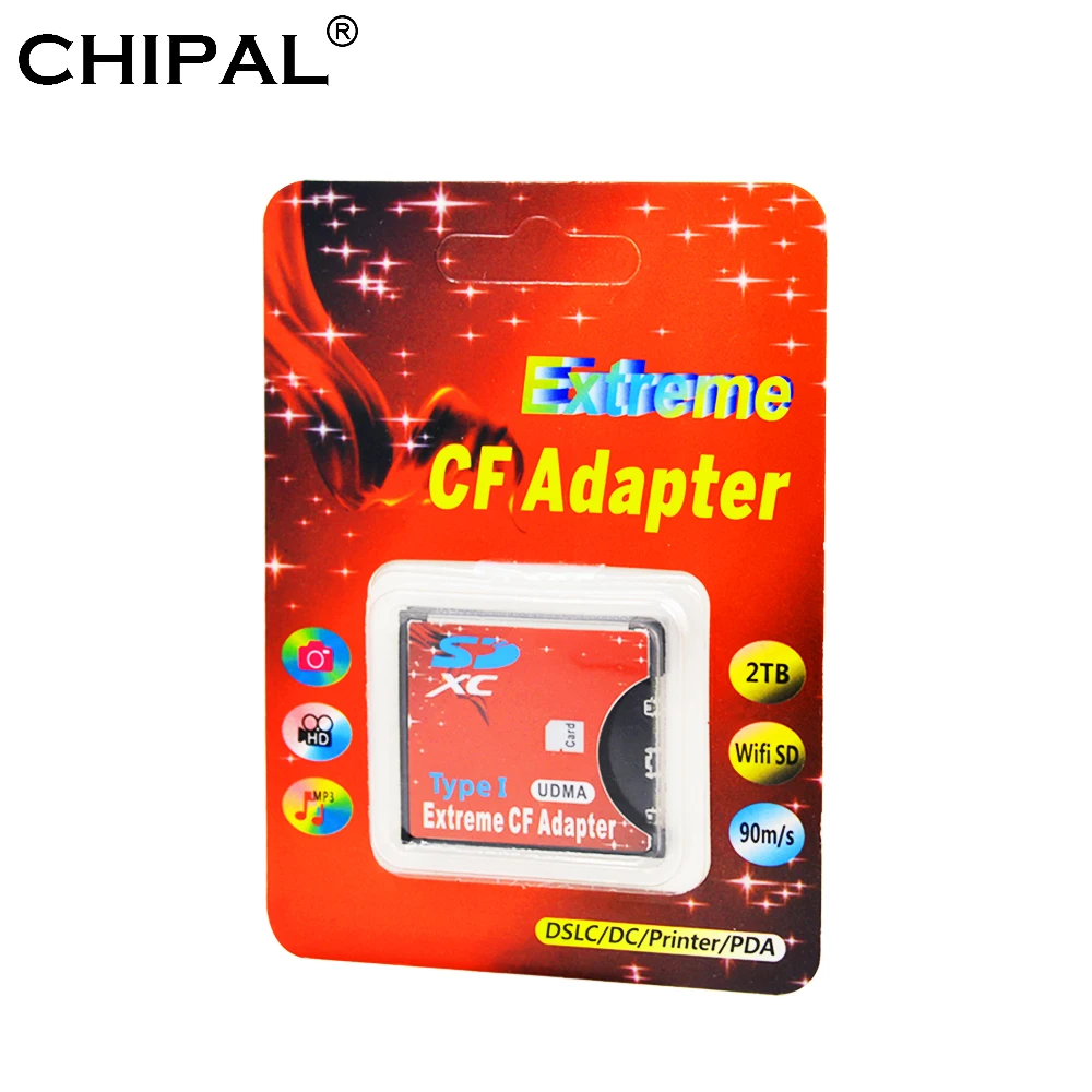Адаптер CHIPAL для карт MicroSD SD на CF UDMA Micro SDHC SDXC к стандартному компактному кардридеру