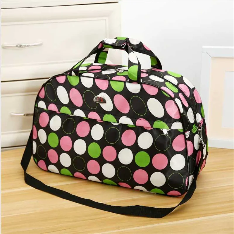 Leather Women Travel Bags Handbags New Fashion Portable Hand Fitness Floral Duffel Bag Waterproof Weekend Bag For Lady