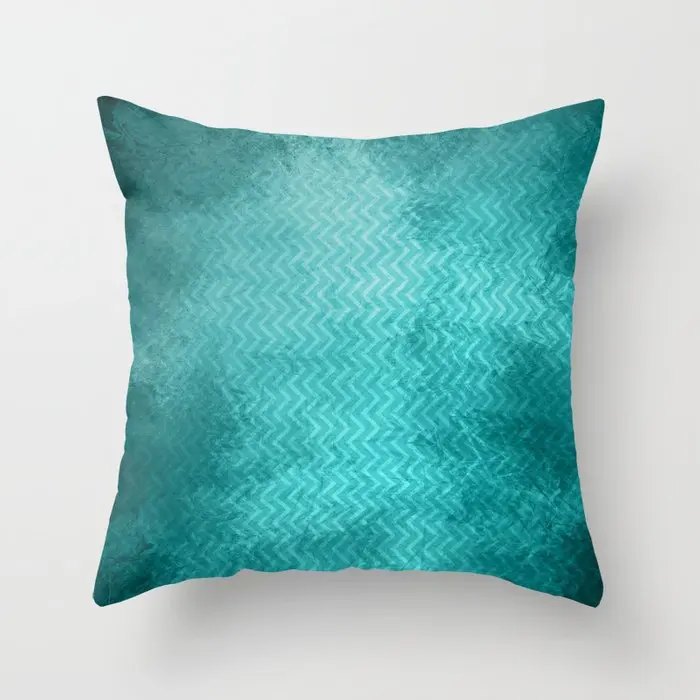 

Teal Blue Pillowcase Ins Style Cushion Case Home Decorative Lumbar Pillow Cover Sofa Car Cushion Cover Decor Pillow Peach Skin