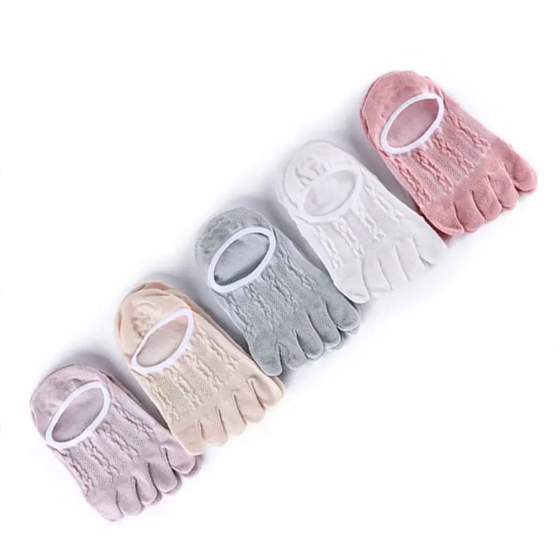 

Женские летние носки-лодочки с низким вырезом и пятью пальцами, жаккардовые сетчатые невидимые Чулочные изделия Y5GC