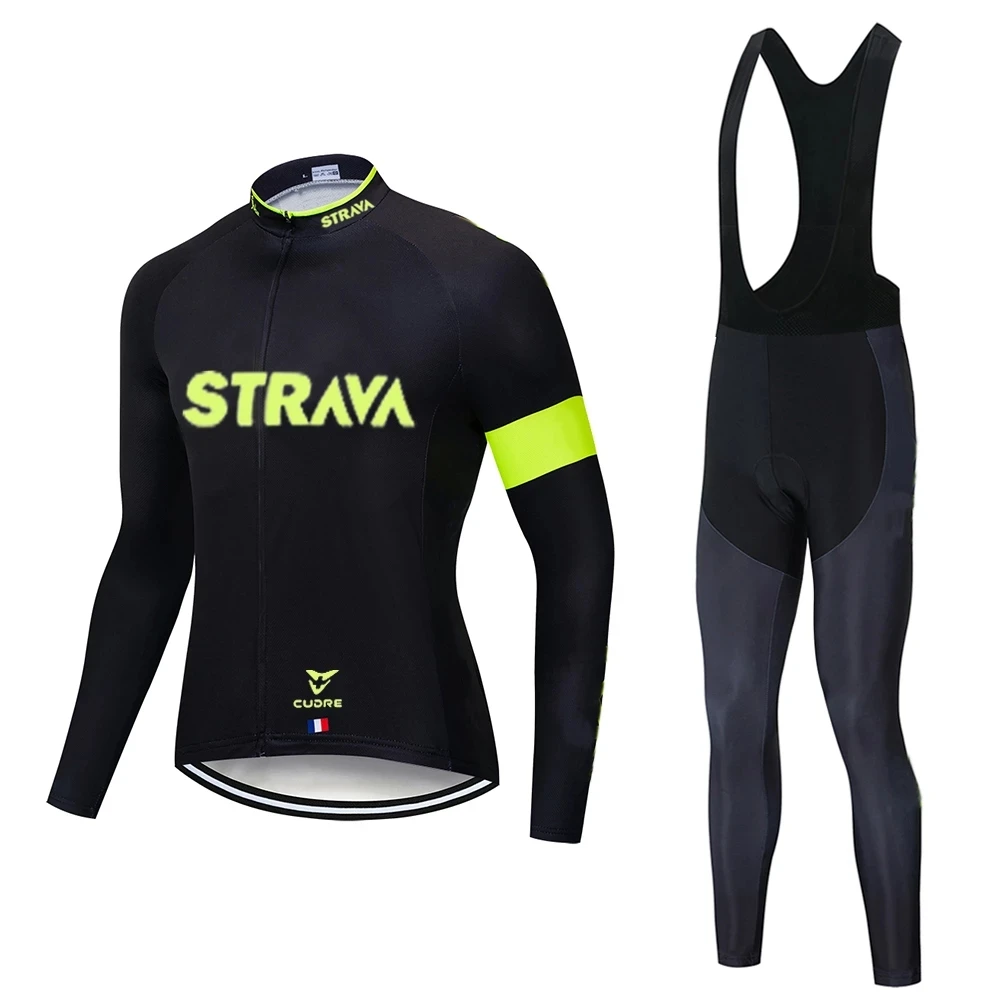 

STRAVA Men Cycling Jersey Set autumn MTB Bike Wear Clothes Bicycle Clothing Ropa Maillot Ciclismo Set Astana Cycling Clothing