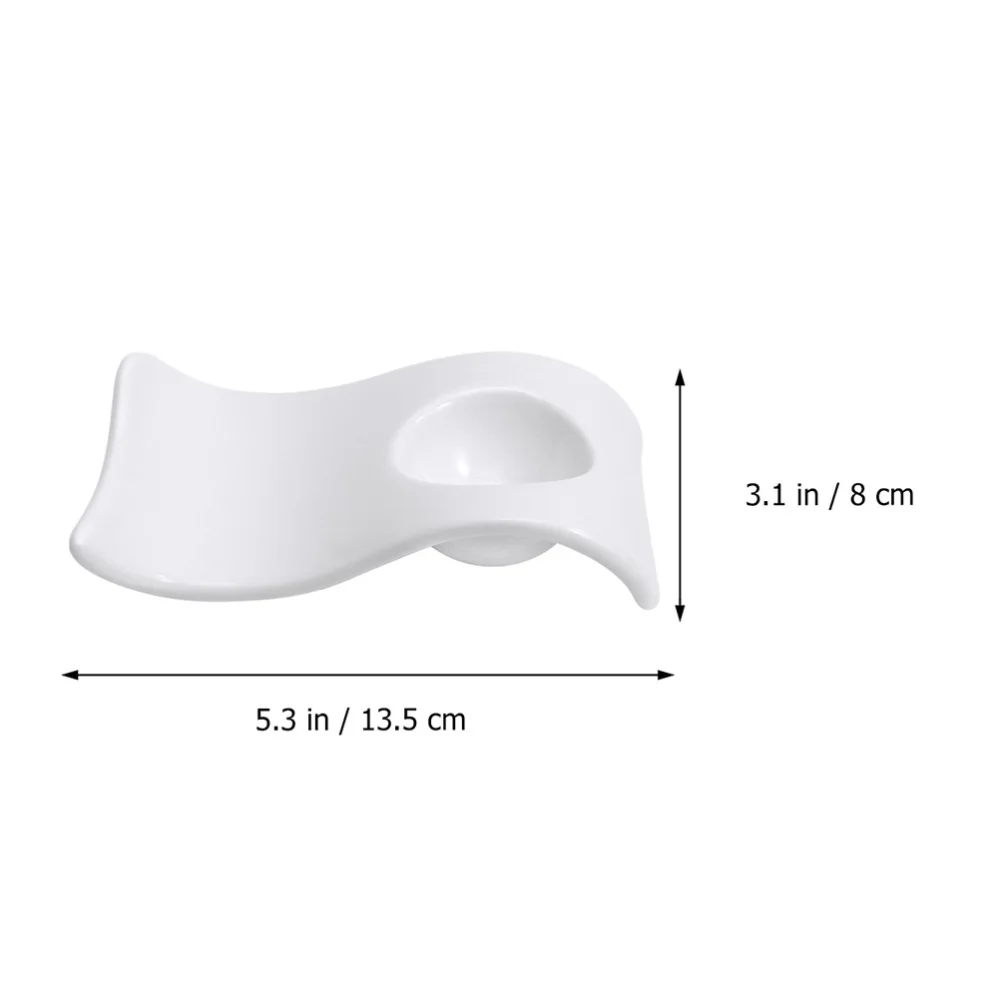 

1 Pc Wave Shape Egg Plate Egg Storage Holder Practical Egg Cup (White)
