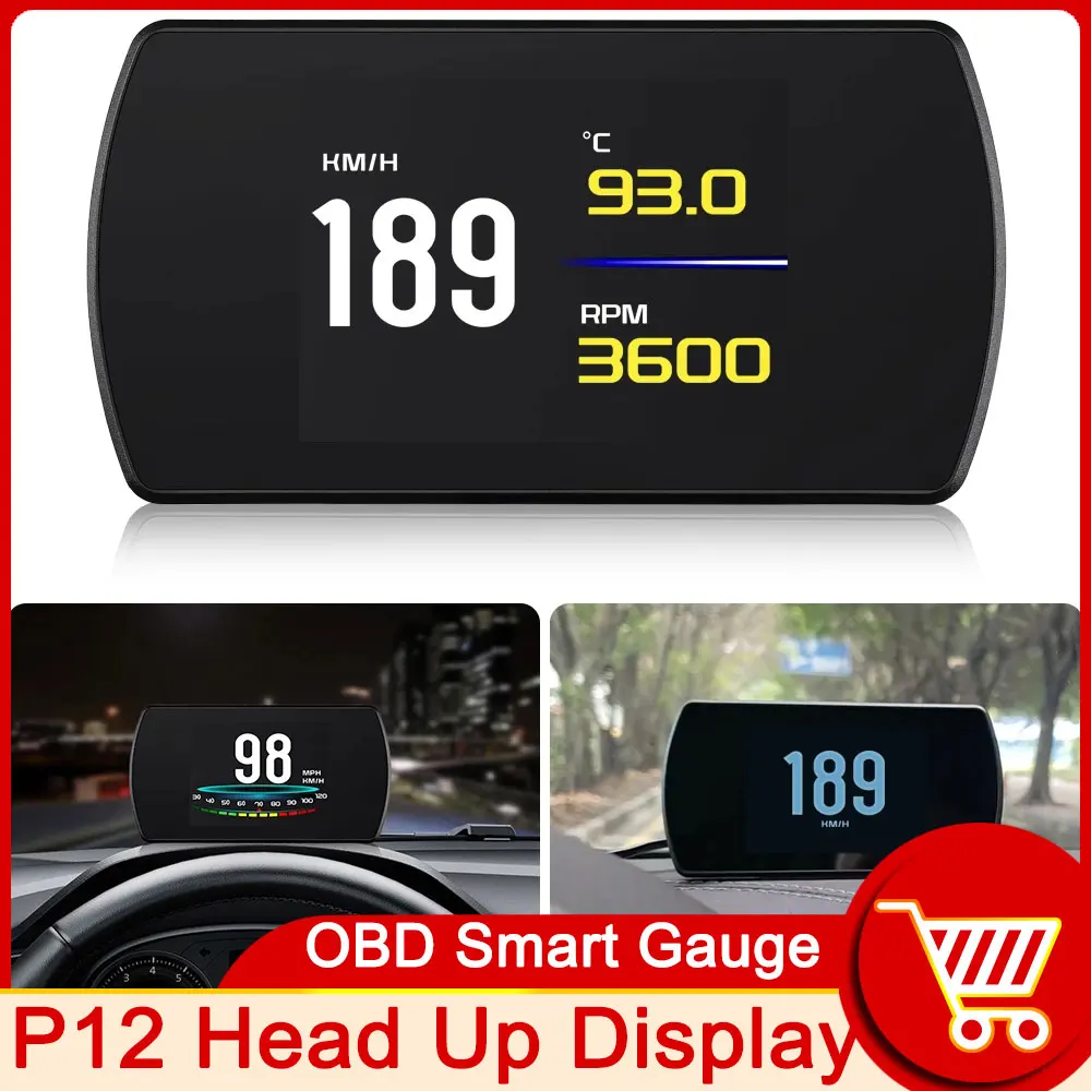 P12 Head Up Display автомобильный OBD2 цифровой OBD датчик HUD Авто диагностические