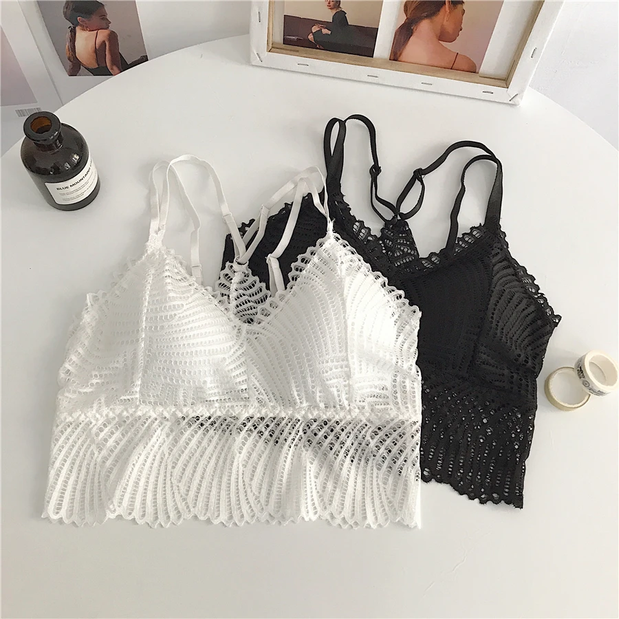 

Summer Women Fashion Underwear Solid Lace Strap Wrapped Female Crop Tops Women Summer Chest Shirt Tube Top Ladies Topic Black