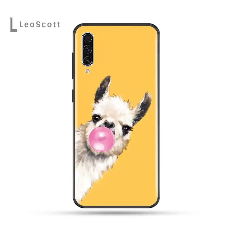 

cute lamas Alpaca animals Phone Case For Samsung Galaxy A 3 6 7 8 10 21 01 11 31 91 10S 20S 30S 50S PLUS