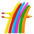 Разноцветные игрушки-антистресс для сенсорного аутизма, Пластиковые забавные трубки, развивающие Складные Игрушки для детей, подарки, игра