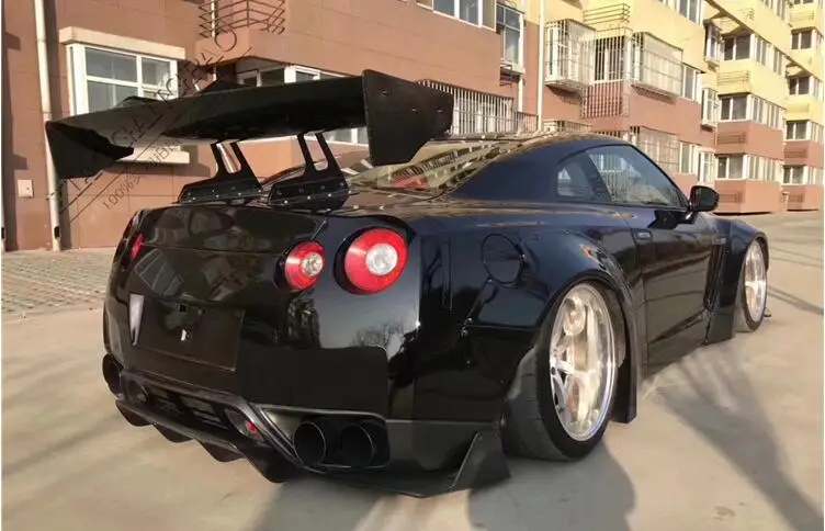 Спойлер для NISSAN GT-R GTR R35 задний фонарь реальное углеродное волокно LB GT большой