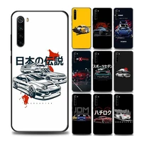 sports car jdm drift phone case for redmi 6 6a 7 7a note 7 8 8a 8t note 9 9s 4g 9t pro soft silicone cover coque