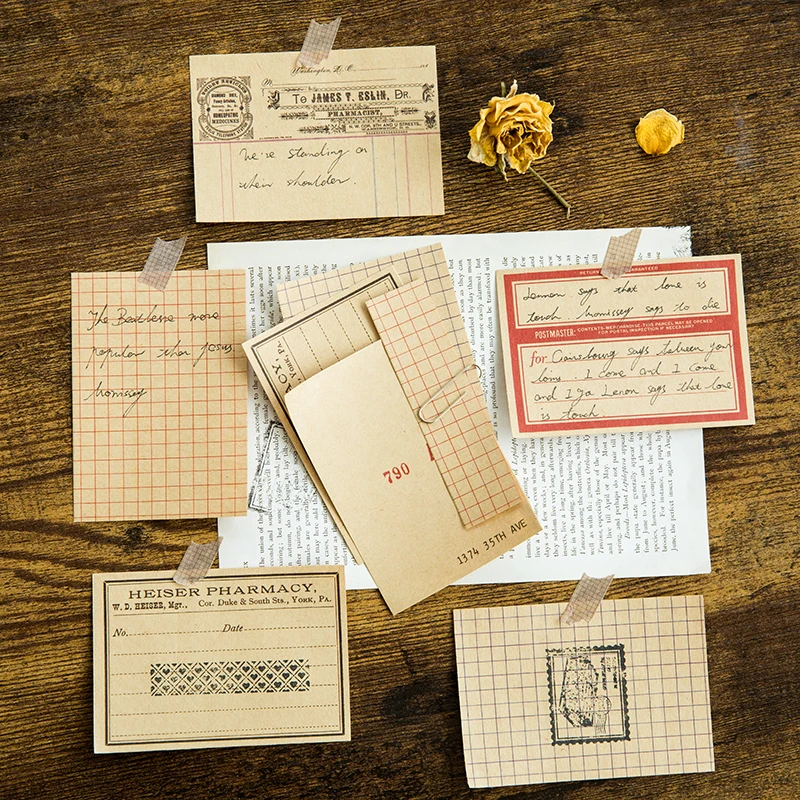 

6packs/LOT vintage series plan book material book kraft paper message memo pad