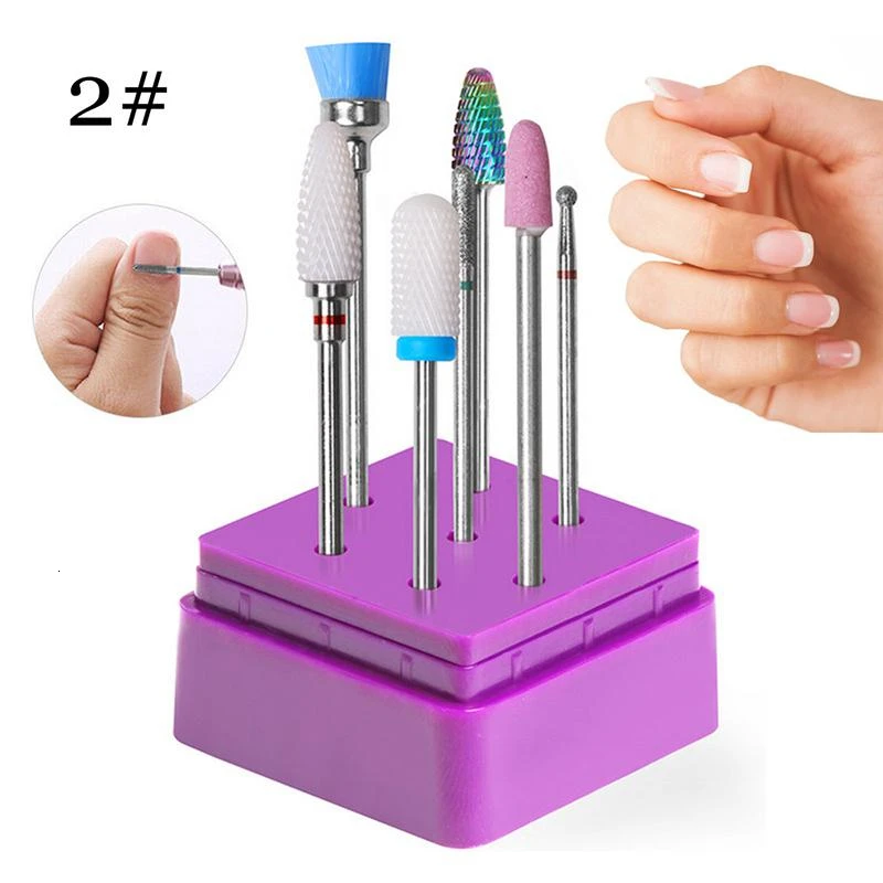 7 шт. набор сверл для ногтей фреза маникюра педикюра аппарат стальной песок