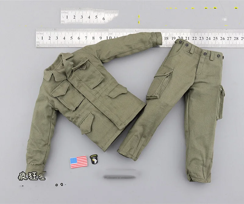 

1/6 Scale FP002 101 Airborne Richard Winters Tactical Green Coat Pants Model for 12''Figure Body DIY Accessories