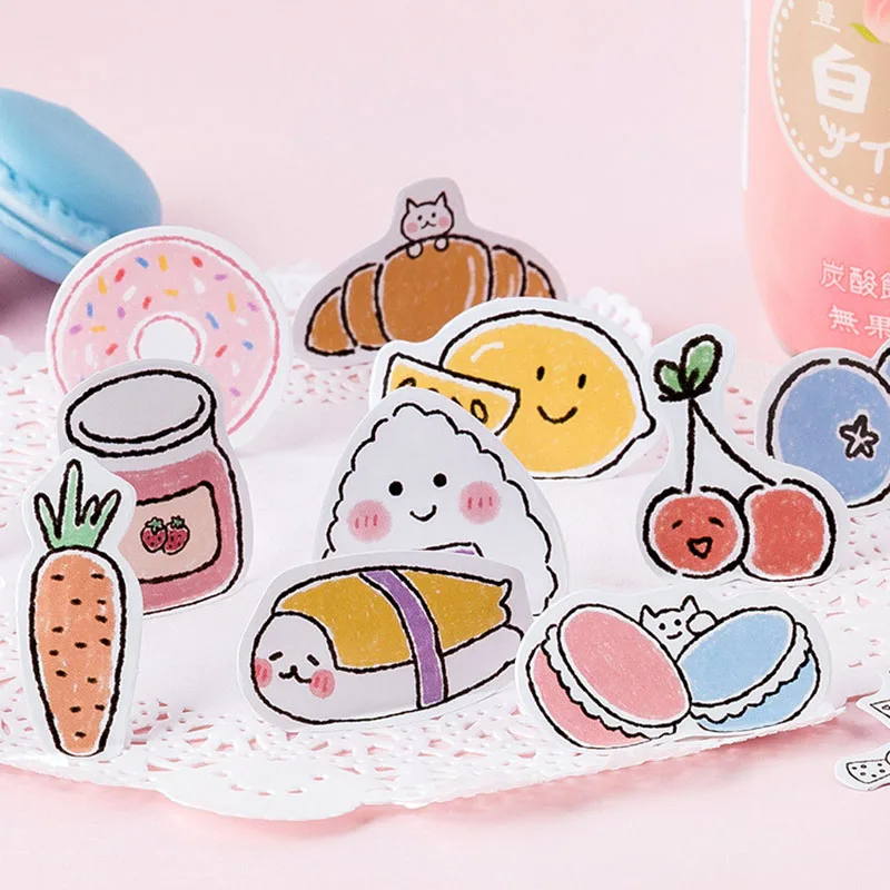 45 шт. Kawaii Еда Декор милый стикер молоко стикер для канцелярских товаров пуля журнал наклейка для детей девочек DIY Скрапбукинг дневник