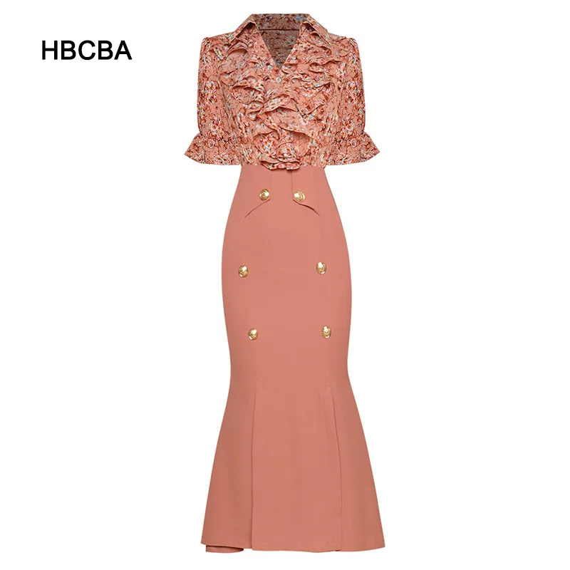 

Женское облегающее платье-Русалка с V-образным вырезом, коротким рукавом и цветочным принтом