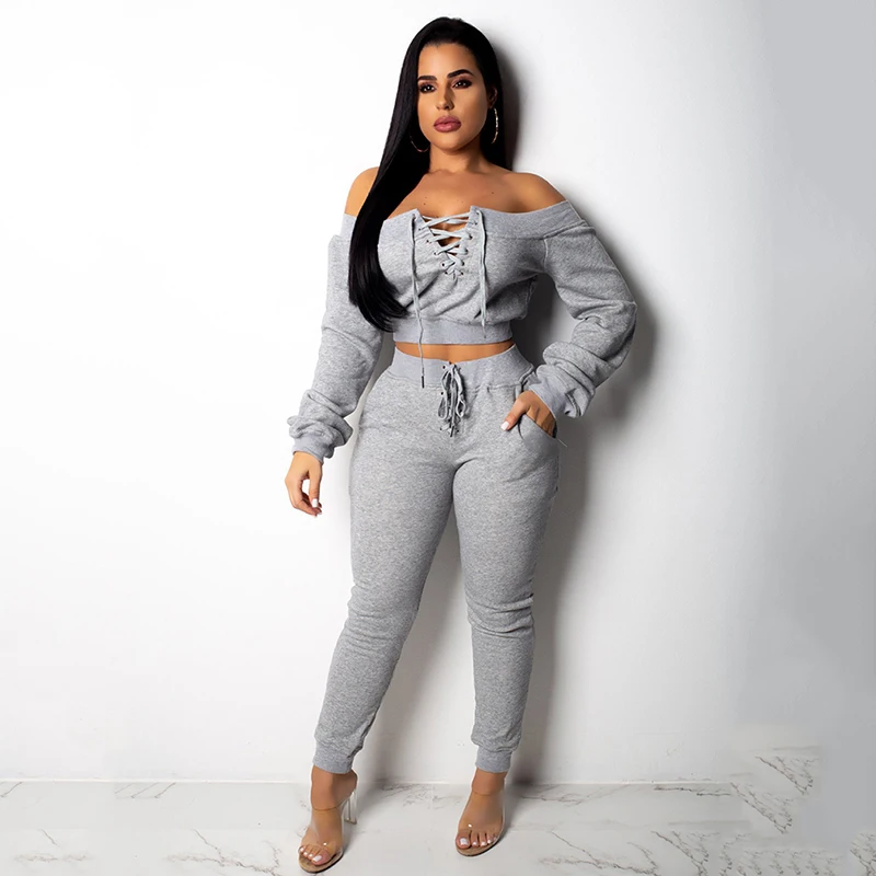 Осенняя свободная толстовка и брюки комплекты одежды рубашка с открытыми