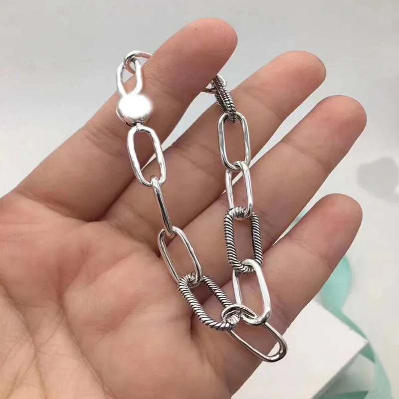 17cm Новинка, модный 925 пробы серебряный браслет с бусинами, браслет для женщин, ювелирное изделие - Цвет: 17cm