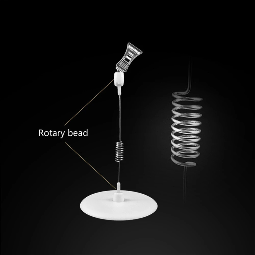 Advertising Wobbler Clip Stand Plastic Base Sticky Adhesive Sign Holder Shaking Pricing Card Note Label Tag | Дом и сад